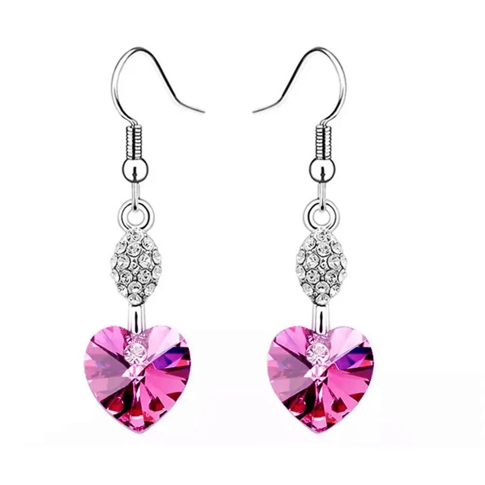 Pink dangle online earrings