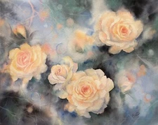 Watercolor Paintings Original Flowers Floral Roses Painting