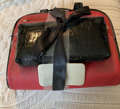 Rite Aid Renewal ~ Overnight Bag ~ 2 Piece Set in Red & Black BN