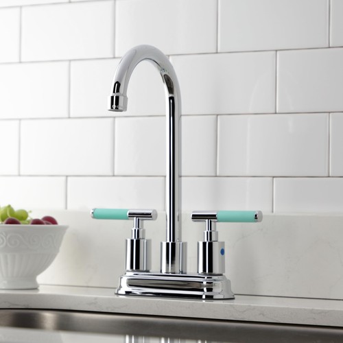 Kingston Brass KB8491CKL Kaiser Bar Faucet, 9-1/8" L) x 4-3/4" W) x 11-9/16" - Picture 3 of 5