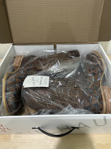 Herren Tin Haul Rocker Stiefel mit Gitarrensohle Handarbeit Braun Neu! - Bild 6 von 7