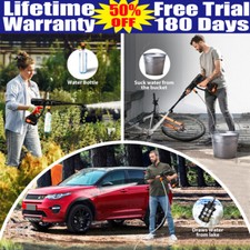 6IN1 Cordless High-Pressure Washing Water Gun Car Jet Washing Machine W/ Battery