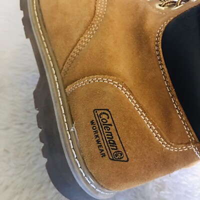 Coleman Hiking/Work Wear Steel Toe Suede Leather Ankle Boots size 11 Coleman Workwear Brown Steel Toe Suede Leather Men main image 2