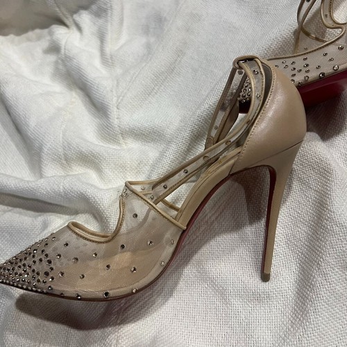 Christian Louboutin Maria Strass Pumps 100mm Size 38 NEW - Picture 5 of 24