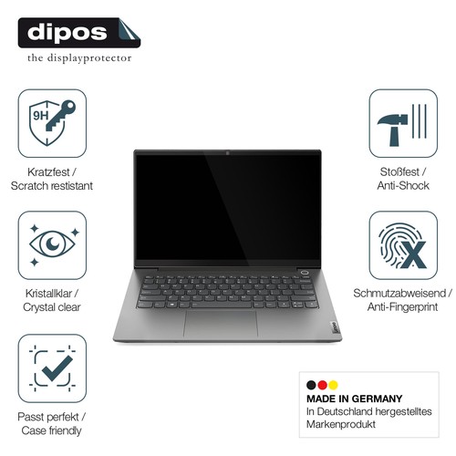 2x Screen Protector for Lenovo ThinkBook 14 Gen 4 Plus Flexible Glass 9H dipos - Afbeelding 7 van 7