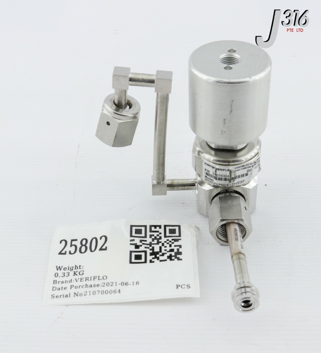 25802 VERIFLO 2 WAY DIAPHRAGM VALVE, 54016324, 955AOPLPNCSH11VESP