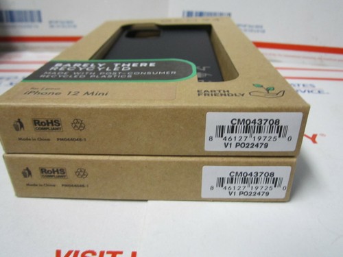 Eco94 by Case-Mate Eco-Clear Cases for Apple iPhone 12 mini Black (2 Pack) ,S2 - 第 9/12 張圖片