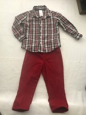 WONDER NATION" BOYS 2-PC SET LONG SLEEVE SHIRT PANTS SIZE 2T