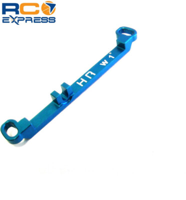Hot Racing-Aluminum Steering Link Long +1 Deg (Light Blue) - Kyosho Mr--KMT49LP1