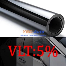 Uncut 20"x100FT 5% VLT Limo Shade 2Ply Car Window Tint Film Roll Car Home Glass