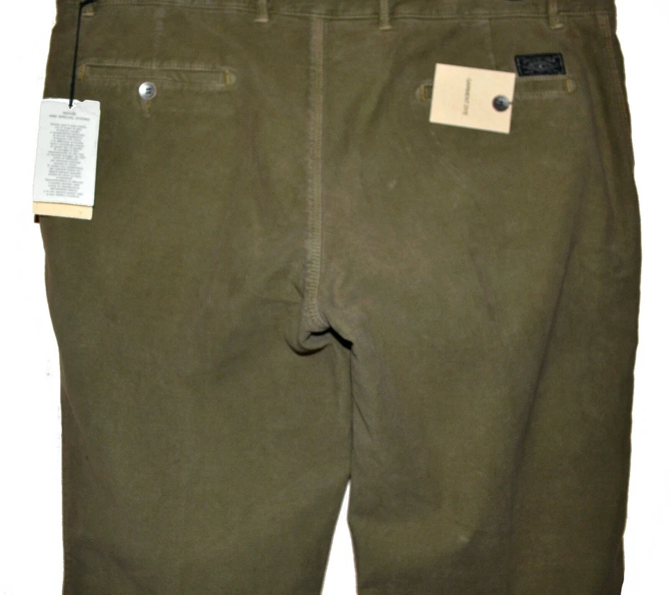 Brooksfield Torino 意大利男式休闲柔软保暖法兰绒裤子尺寸 US 42 EU 58 — 第 2/4 张图片