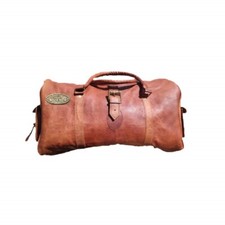 Men First Choic Leather Vintage Squre Duffel S Travel Gym Weekend Overnight Bag
