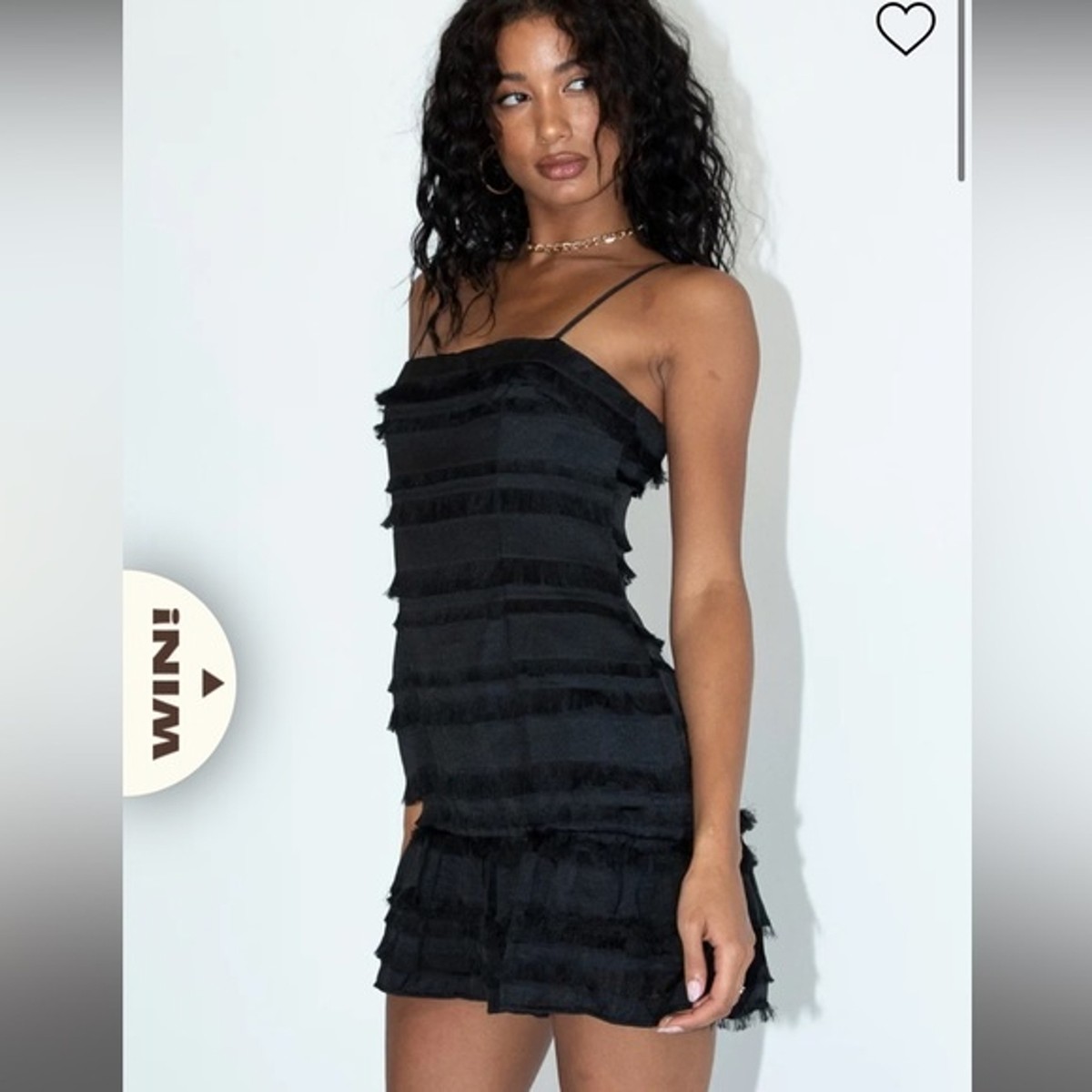 Princess Polly Molina Black Mini Fringe Dress | eBay