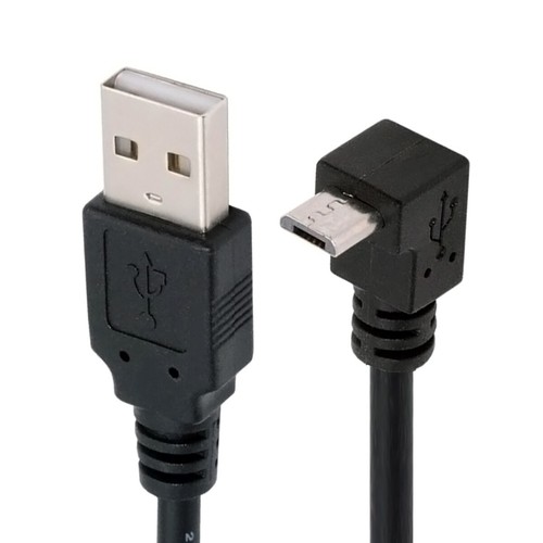 CY Up Angled Micro USB 5Pin to USB 2.0 Type-A Data Charge Cable for Phone Camera - Picture 8 of 11