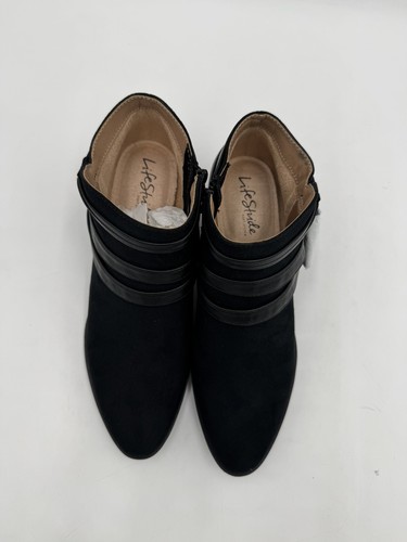 LifeStride Women's Paloma Ankle Booties Black Micro Suede Tassels Size 9.5M - Picture 7 of 11
