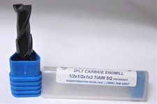 2 Flute 1/2 x 1/2 x 1 x 3 TiAIN SQ Carbide End Mill Coated