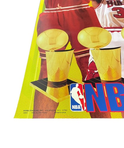 Vintage 1998 NBA Finals Chicago Bulls Team Of The 90’s Poster 22x34 Starline - Picture 3 of 7
