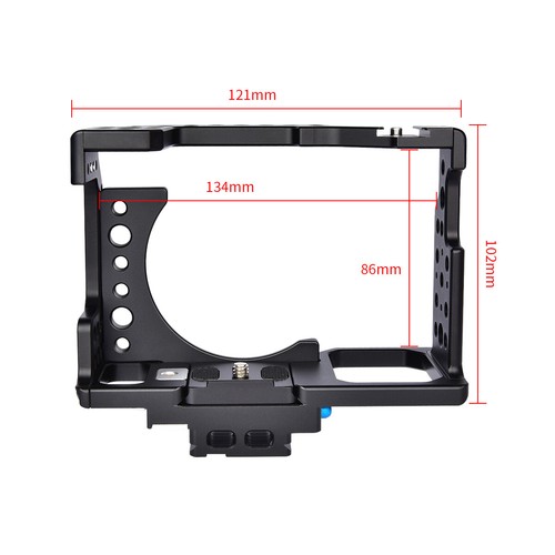 Camera Cage Stabilizer with 1/4" Screw Cold Shoe For Sony A7RIII A7M3 A7III A7K - Picture 9 of 9