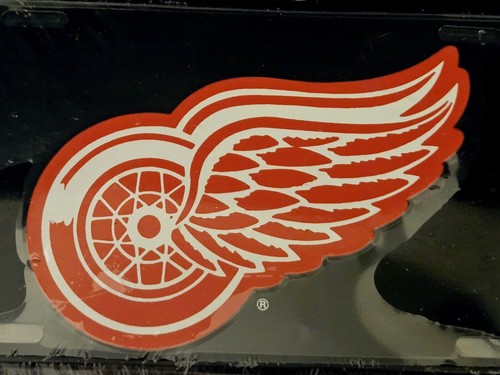 Detroit Red Wings Premium Laser Cut Tag License Plate, Red Mirrored Acrylic... - Picture 3 of 5