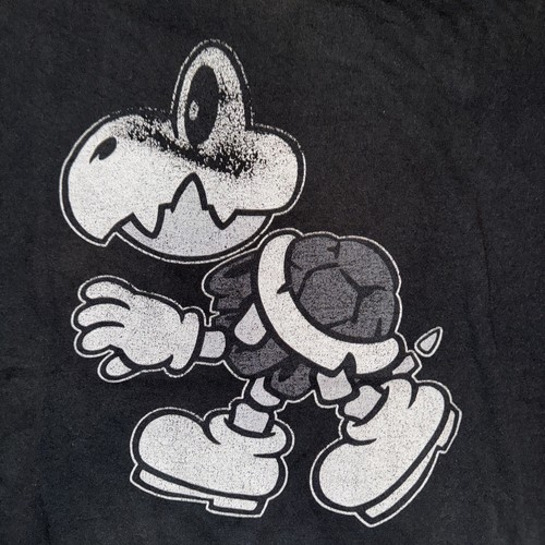 Nintendo Super Mario Bros Dry Bones Black Out T-Shirt Large 21x25 - Picture 2 of 4