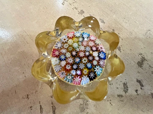 Peter McDougall Scotland Patterned Mille Fiori Paperweight