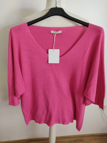 MADE IN ITALY leichter Pullover mit Fledermausärmeln Gr. 38 40 42 NEU - Bild 11 von 31