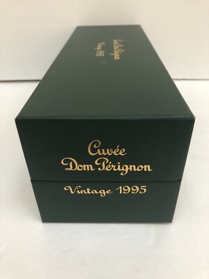 Vintage 1995 Cuvee Dom Perignon Champagne Empty Box & Pamphlet