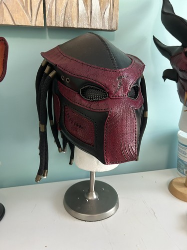 Handcrafted Leather Predator Mask - Picture 4 of 6
