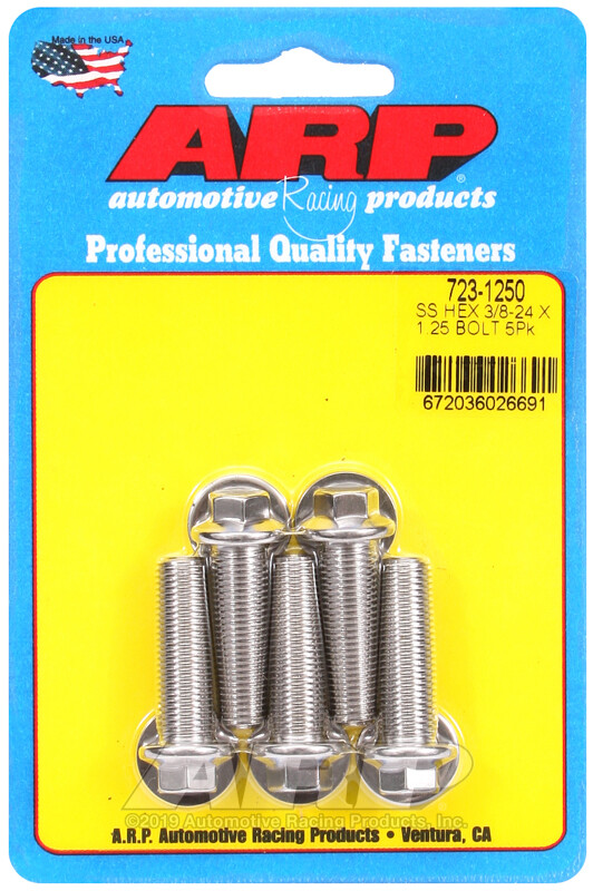 ARP S/S Bolt Kit - 12pt (5) 3/8-24 x 1.250 ARP S/S Bolt Kit - 12pt (5) 3/8-24 x 1.250