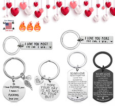 Funny Valentine's Gift "To My Love" Couple Keychain Girlfriend Boyfriend Gift US
