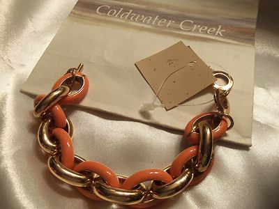 DISCONTINUED: CWC Pre-2014 Oval Links Bracelet (GOLDtone & PEACH) | eBay