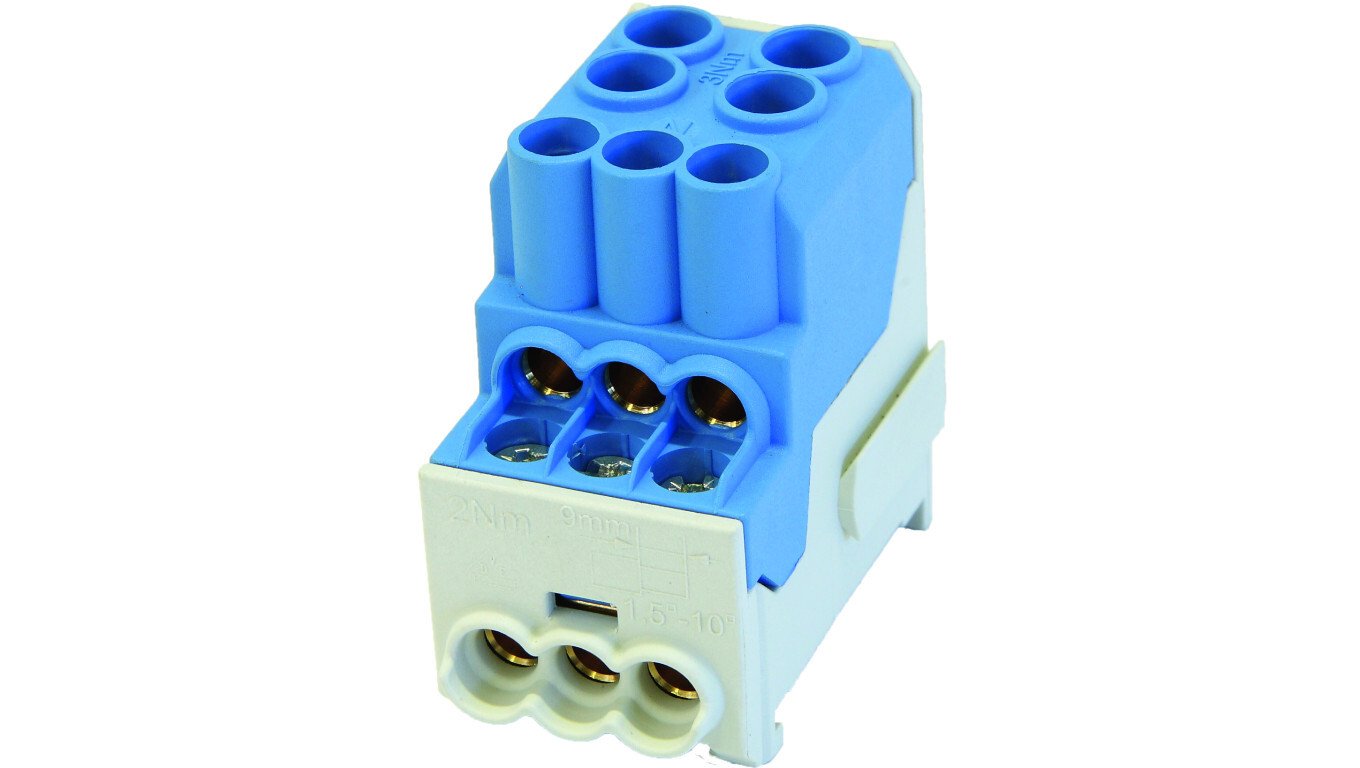 Distribution block Al/Cu SDB 100 (80010) SIMBLOCK blue 81601003 /T2UK