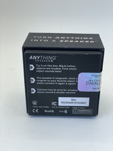 Anything Portable Bluetooth Wireless 360° Sound Mini Speaker, Black /Silver - Picture 6 of 7