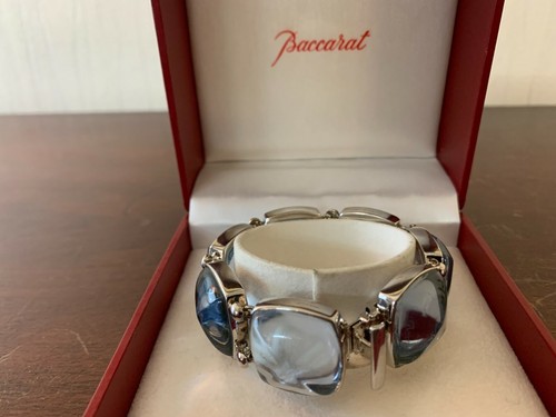 Cinturino Medici Argento Blu Cielo E Cristallo Baccarat - Foto 4 di 9