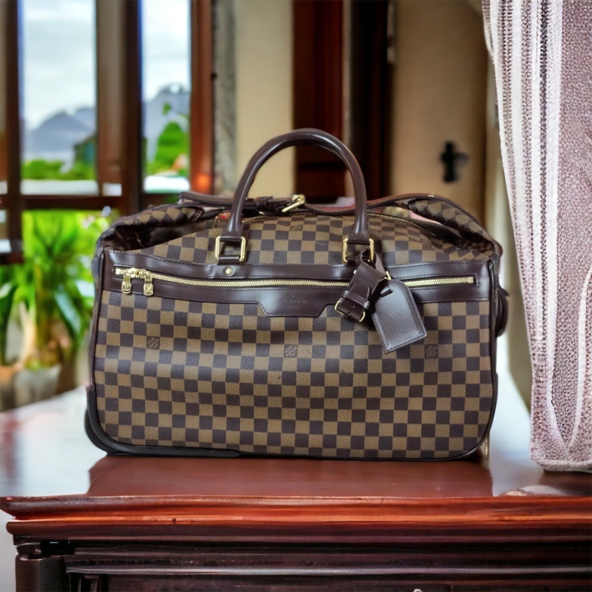 LOUIS VUITTON Damier 19" Rolling Wheel Luggage Trave… Gem