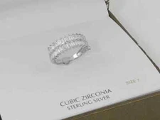 Giani Bernini Cubic Zirconia Baguette Statement Ring in Sterling Silver, 7