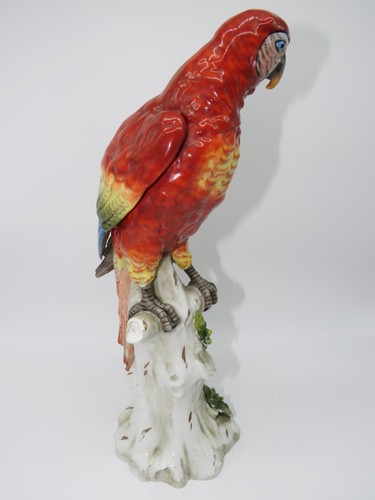 Capodimonte antike Figur Papagei auf Stamm Jahr 1771-1780. Höhe 28 cm. - Bild 3 von 12