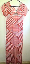 Just Be Long Maxi Dress Lightweight Stripe Open Back Large