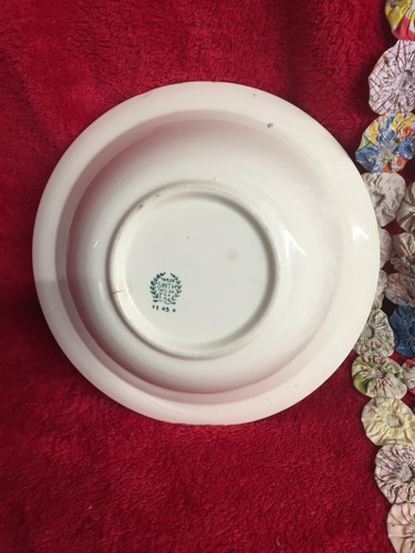 Vtg 4 Pc Taylor Smith Taylor 2 Serving Bowls 2 Cups Cream Gold Floral Filigree - Picture 12 of 15