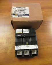 NIB. SQUARE D CIRCUIT BREAKER 3P, 125A, CAT# QOB3125VH ... UM-32