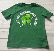 Celebrate St Patrick's Day T-shirt Graphic Print Short Sleeve Toddler Size 4/5