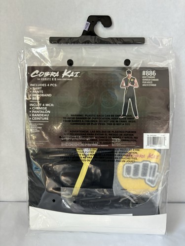 *New* Cobra Kai Halloween Costume Adult Standard Fits Up To Size 44 - Bild 2 von 2