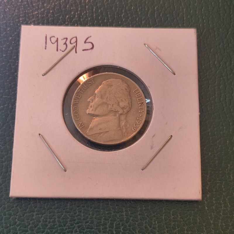 1939-S San Francisco Jefferson Nickel 5C Business Strike Copper