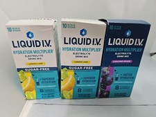 Liquid I.V Lemon Lime/Grape Hydration Multiplier Electrolyte Drink Mix 24Pk 2/27