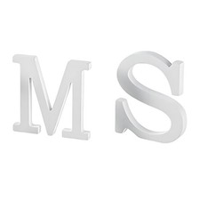 White Wood Letter Sturdy Wooden Alphabet Letter for Home Party Dining Room