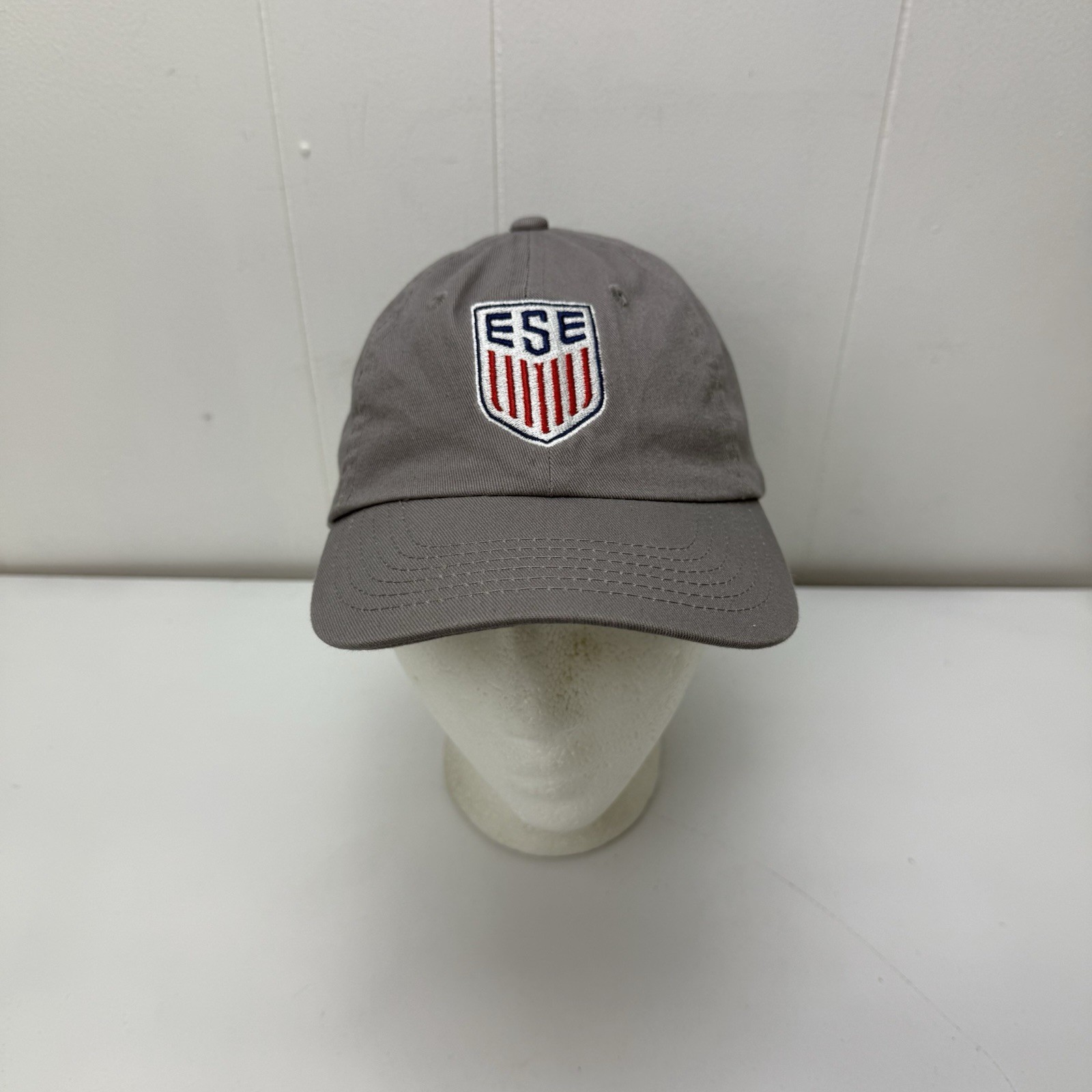 ESE Hat Cap Gray Strapback Adjustable Embroidered… - image 2