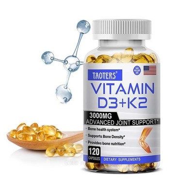 Vitamin D3 5000 IU With K2-MK7 Vitamin Supplement Support Immune & Bone Health