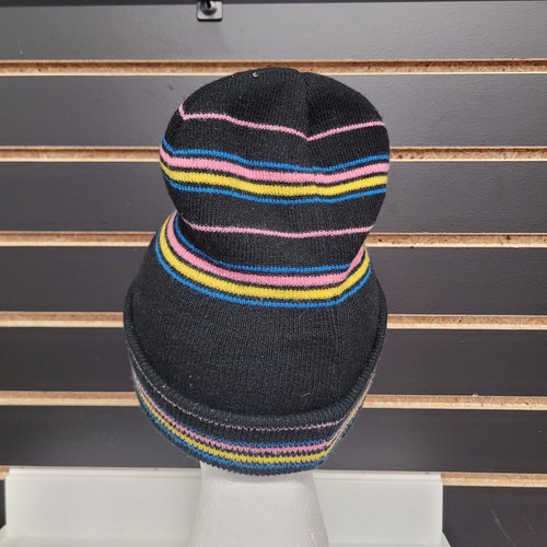 Odd Future Tyler The Creator OF Donut Logo Beanie Black Knit Cuffed Winter Hat - Picture 3 of 5