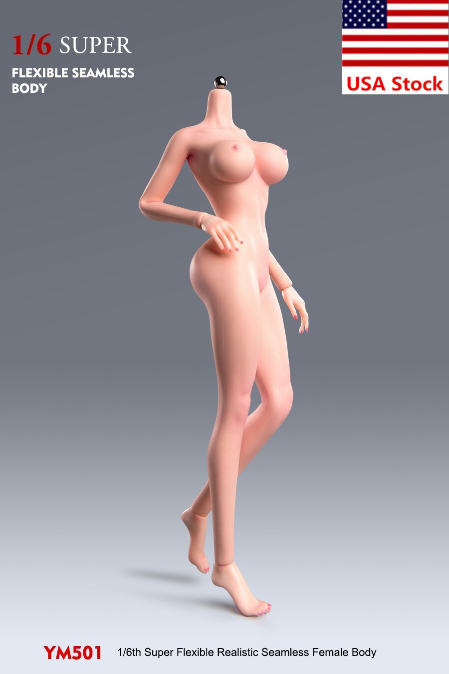 YM501 1/6 Female Normal Skin Sexy Large Bust Body Details 12" Action Figure