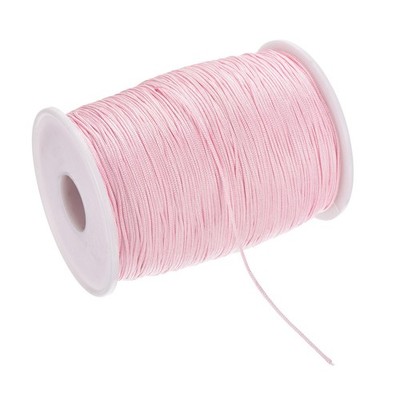 1mm Nylon String for Bracelets, 328 Yard Nylon Beading Thread Cord Pink